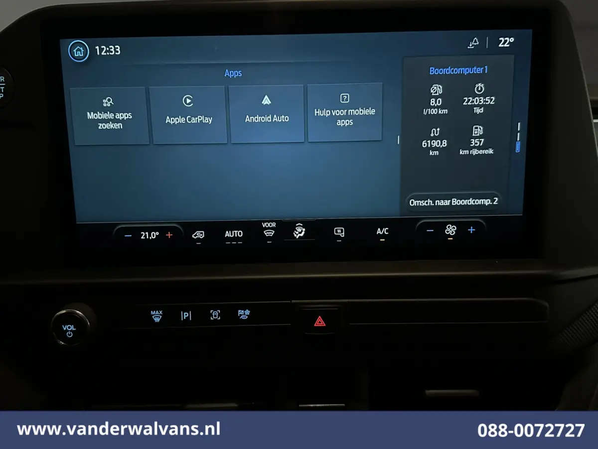 2.0 TDCI 136pk L2H1 Euro6 Airco | Camera | LED | Apple Carplay | Cruisecontrol Android Auto, Verwarmde voorruit, Parkeersensoren, Bijrijdersbank