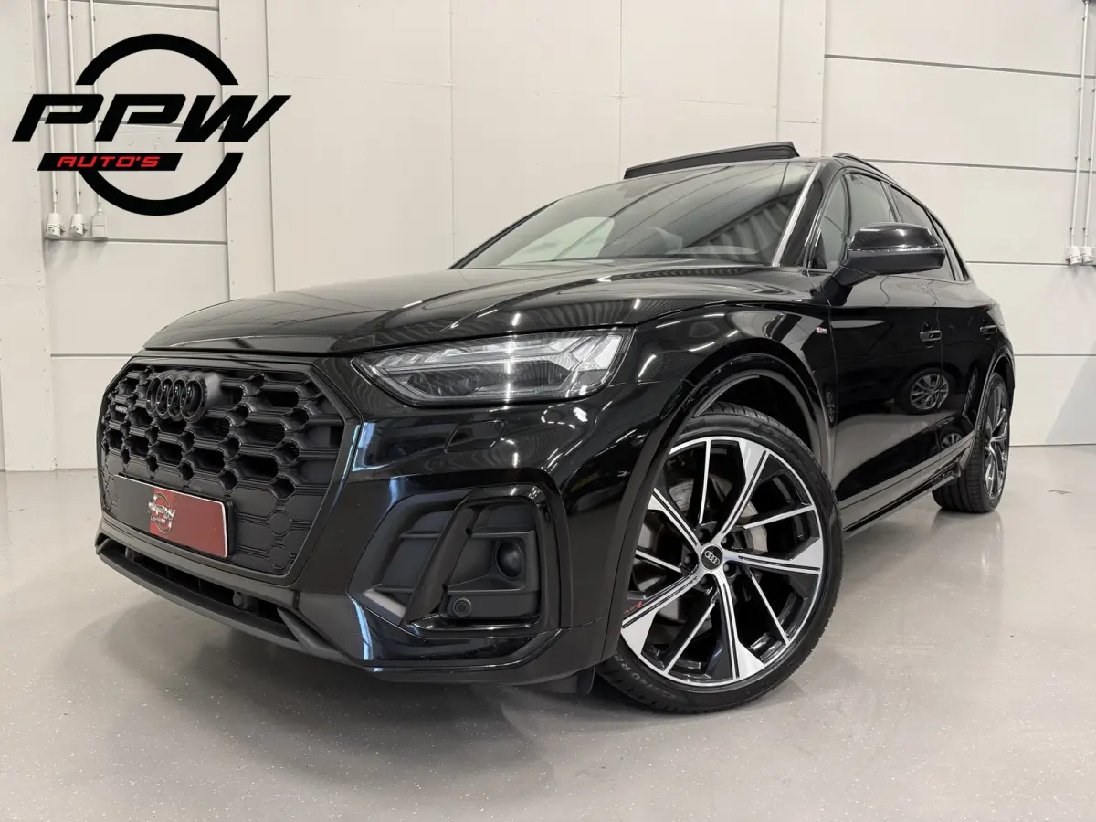 55 TFSI e quattro 3x S-Line PANO/LUCHTVERING/TREKHAAK/B&O/21"SQ5/MATRIX/ACC/SOH 98,6%/CARPLAY/STANDKACHEL/CAMERA/BLACK-OPTIC/MYTHOSSCHWARZ/VOLLEDIG AUDI DEALER HISTORIE,NET OH BEURT GEHAD