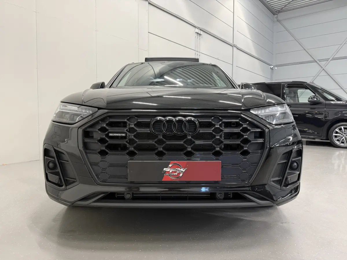 55 TFSI e quattro 3x S-Line PANO/LUCHTVERING/TREKHAAK/B&O/21"SQ5/MATRIX/ACC/SOH 98,6%/CARPLAY/STANDKACHEL/CAMERA/BLACK-OPTIC/MYTHOSSCHWARZ/VOLLEDIG AUDI DEALER HISTORIE,NET OH BEURT GEHAD