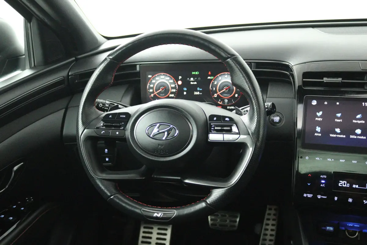 1.6 T-GDI PHEV Premium Sky 4WD N-Line, (PANORAMADAK, TREKHAAK AFNEEMBAAR, STOEL-/STUUVERWARMING, DEALER ONDERHOUDEN)