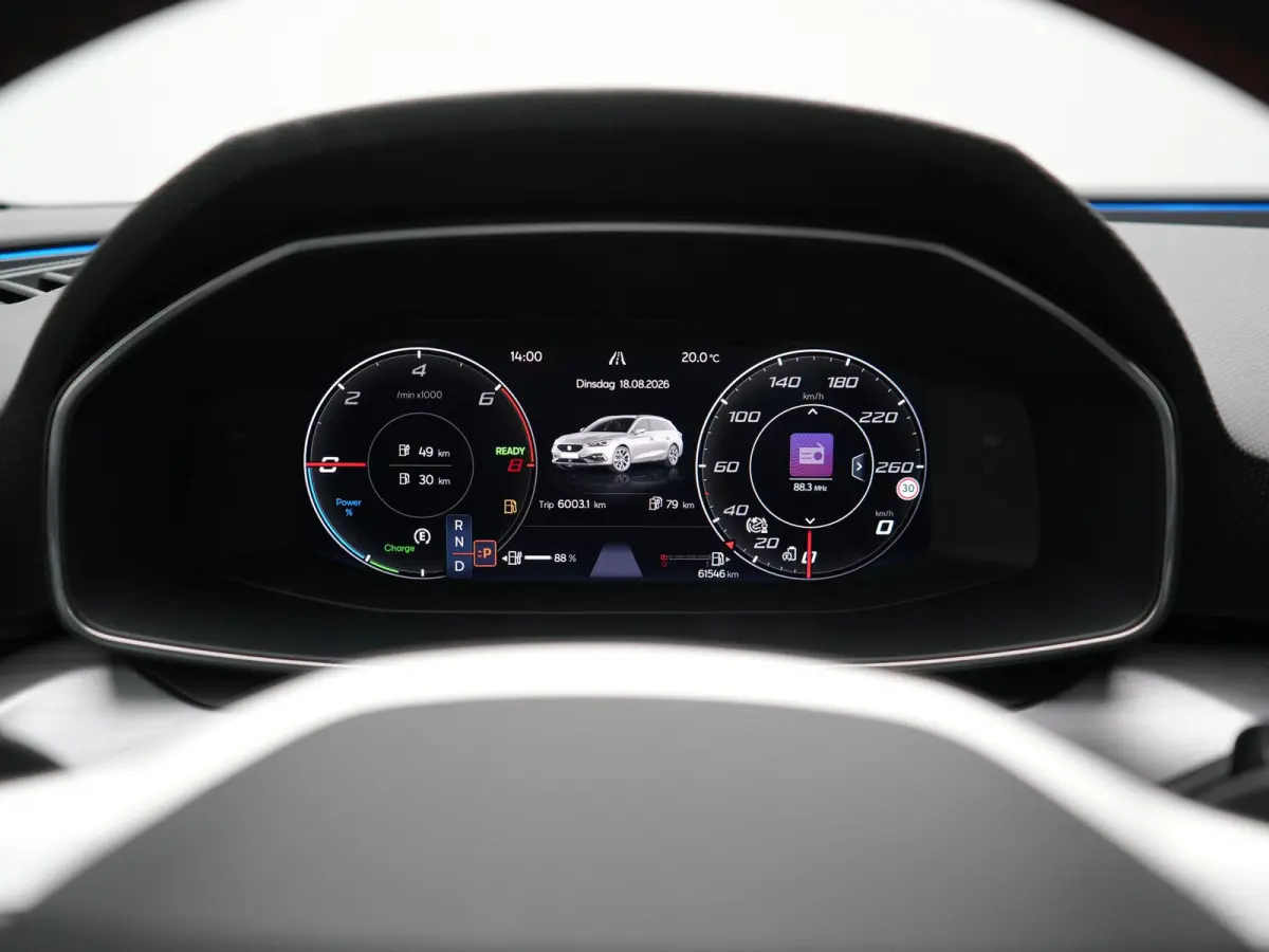 1.4 TSI eHybrid FR PHEV 204pk Dealer O.H. | Adaptive Cruise | Camera | Alcantara Sportstoelen Memory & Verwarmd | Matrix LED | Adaptive Onderstel | Stuur Verwarmd | Sfeerverlichting | Apple 