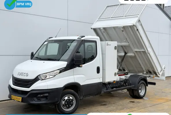 35C16 3.0 L4 Kipper Dubbellucht Airco Cruise Control 3.5T Trekhaak Lederen bekleding Benne Tipper