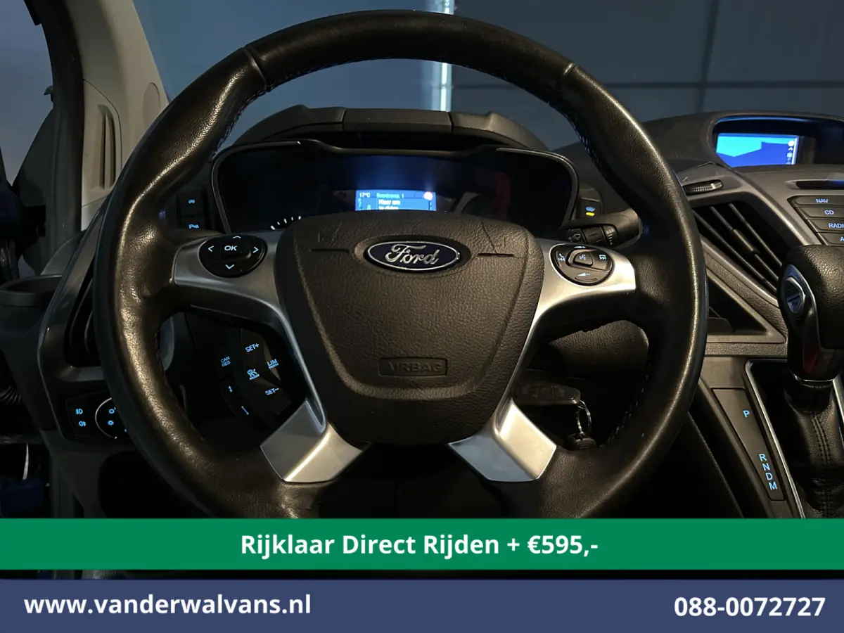 2.0 TDCI 131pk Automaat L1H1 Euro6 *Rijklaar Direct Rijden* Airco | Camera | Navigatie | Cruisecontrol 2x Zijdeur, LM velgen, Verwarmde voorruit, Parkeersensoren, Bijrijdersbank