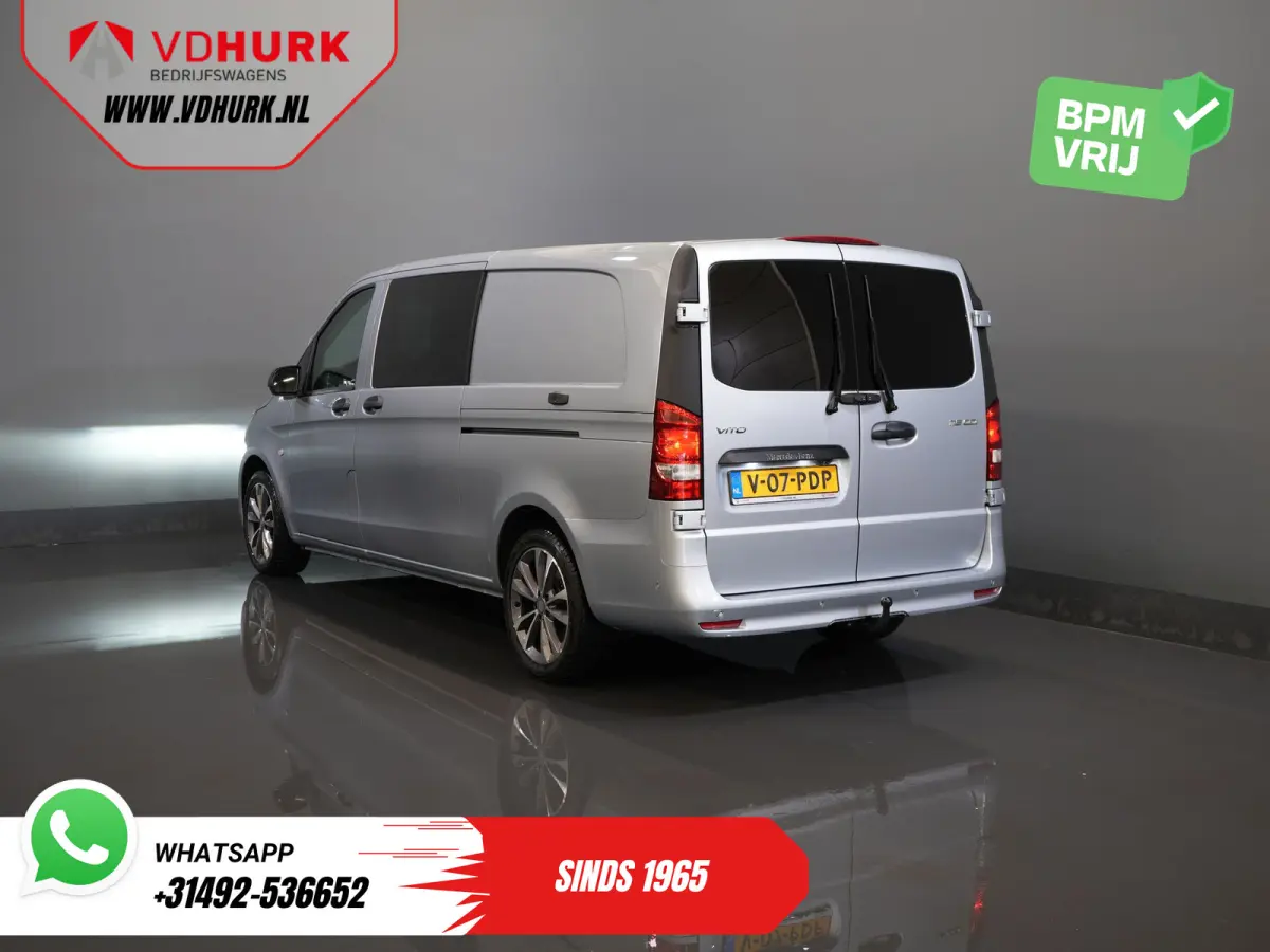 116 CDI Aut. L3 DC Dubbel Cabine BPM VRIJ! 6 Pers./ 2xSchuifdeur/ LED/ Stoelverw./ 270Gr. Deuren/ Carplay/ Camera/ Cruise/ Trekhaak