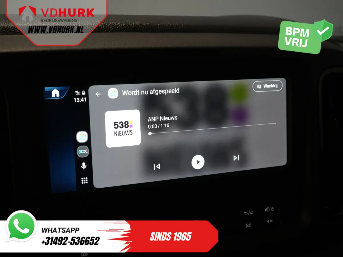 116 CDI Aut. L3 DC Dubbel Cabine BPM VRIJ! 6 Pers./ 2xSchuifdeur/ LED/ Stoelverw./ 270Gr. Deuren/ Carplay/ Camera/ Cruise/ Trekhaak