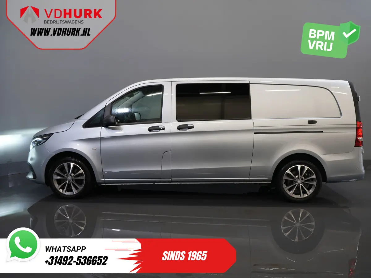116 CDI Aut. L3 DC Dubbel Cabine BPM VRIJ! 6 Pers./ 2xSchuifdeur/ LED/ Stoelverw./ 270Gr. Deuren/ Carplay/ Camera/ Cruise/ Trekhaak
