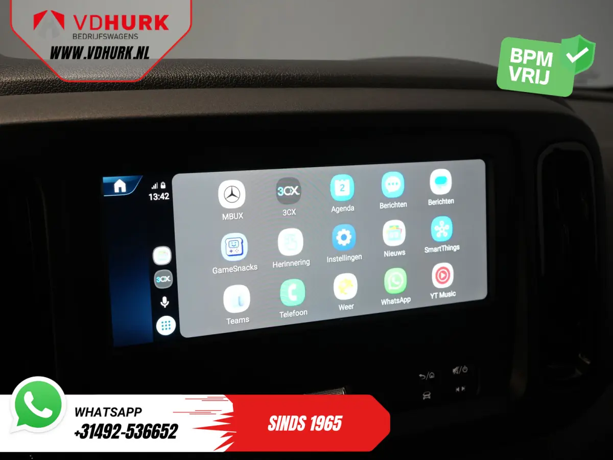 116 CDI Aut. L3 DC Dubbel Cabine BPM VRIJ! 6 Pers./ 2xSchuifdeur/ LED/ Stoelverw./ 270Gr. Deuren/ Carplay/ Camera/ Cruise/ Trekhaak