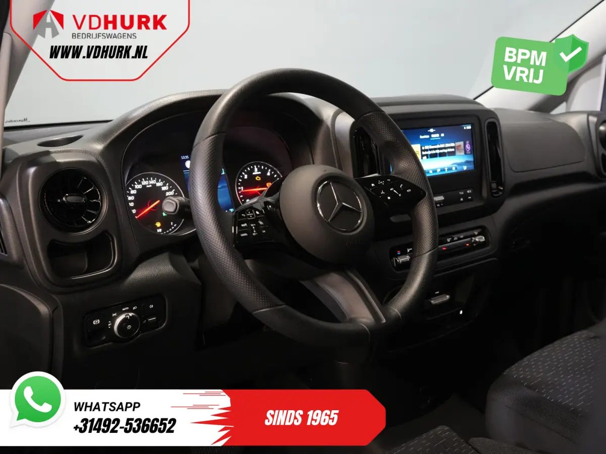 116 CDI Aut. L3 DC Dubbel Cabine BPM VRIJ! 6 Pers./ 2xSchuifdeur/ LED/ Stoelverw./ 270Gr. Deuren/ Carplay/ Camera/ Cruise/ Trekhaak