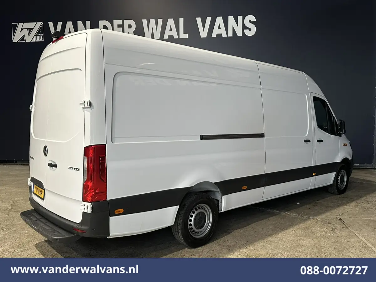 317 CDI 170pk L3H2 Euro6 Airco | 360 graden Camera | Navigatie | Apple Carplay | Cruisecontrol Android Auto, Stoelverwarming, Chauffeursstoel, 270 Graden Achterdeuren, Parkeersensoren, Bijri