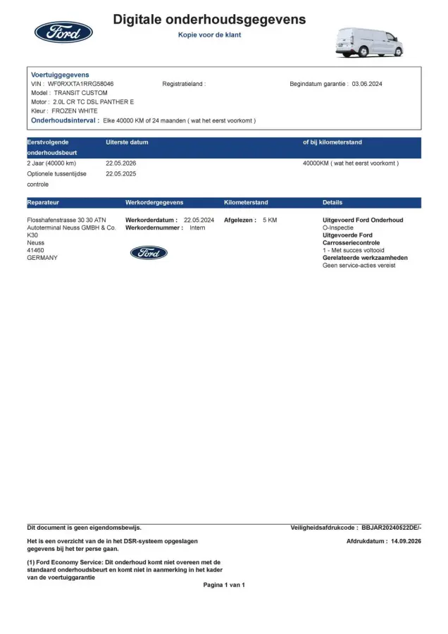 300 2.0 TDCI L2H1 Trend 136pk/100kW 6-bak | BPM VRIJ | Vol leder | 12'' Sync4 Apple CP, Android Auto | Camera | Laadruimtebescherming | Cruise | etc. etc.