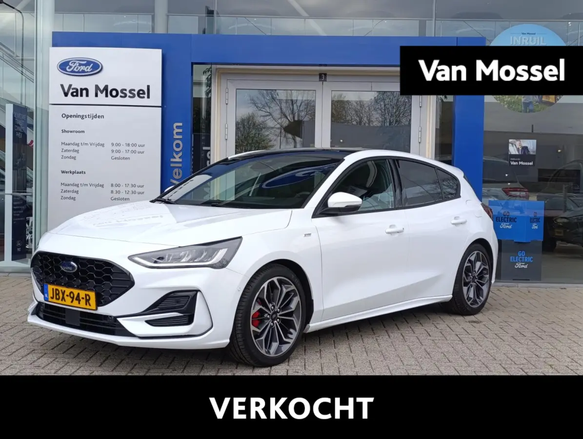 1.0 EcoBoost Hybrid ST Line X Panorama dak| Leder | Adaptieve Cruise | Dodehoeksensoren | Stoel/stuur stoelverwarming | 18-Inch | Elek. stoelen