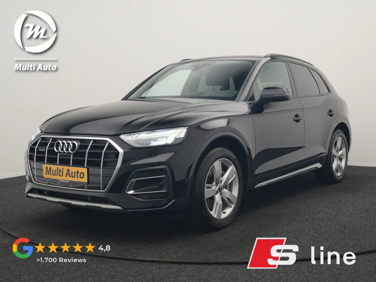 50 TFSI e S Line FACELIFT PHEV 300pk Dealer O.H. | Luchtvering | Adaptive Cruise | Matrix Led | 360 Camera | Sportstoelen Verwarmd | Sfeerverlichting | Blis | Park Assist | Navigatie | DAB |