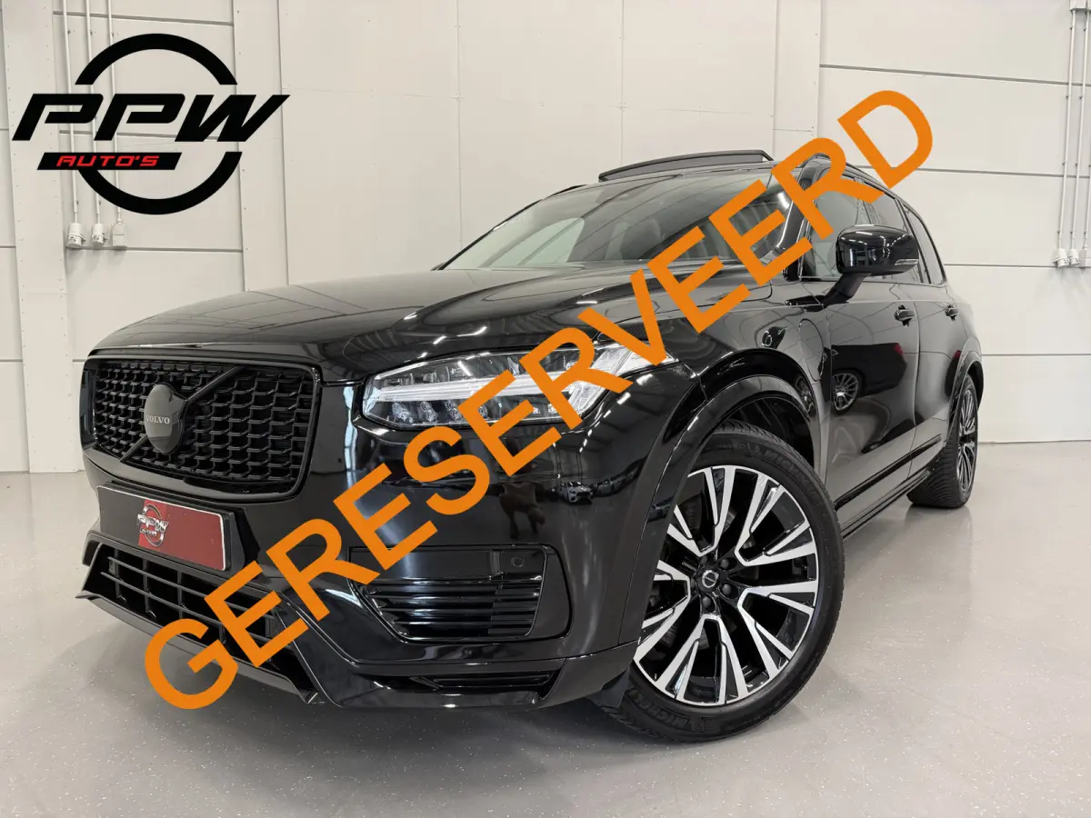 T8 Recharge AWD R-Design PANO/LUCHTVERING/TREKHAAK/SOH 98%/H&K/MEMORY/ZWART LEER/GOOGLE/CARPLAY/ACC/PILOT-ASSIST/20"/PRIVACY/VOLLEDIG VOLVO DEALER HISTORIE