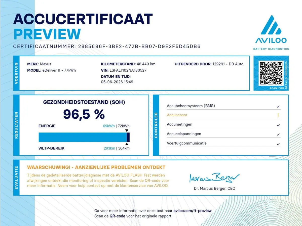 L4 65 kWh DHOLLANDIA LAADKLEP I ORG.NL + NAP I DIRECT RIJDEN | SOH 97%