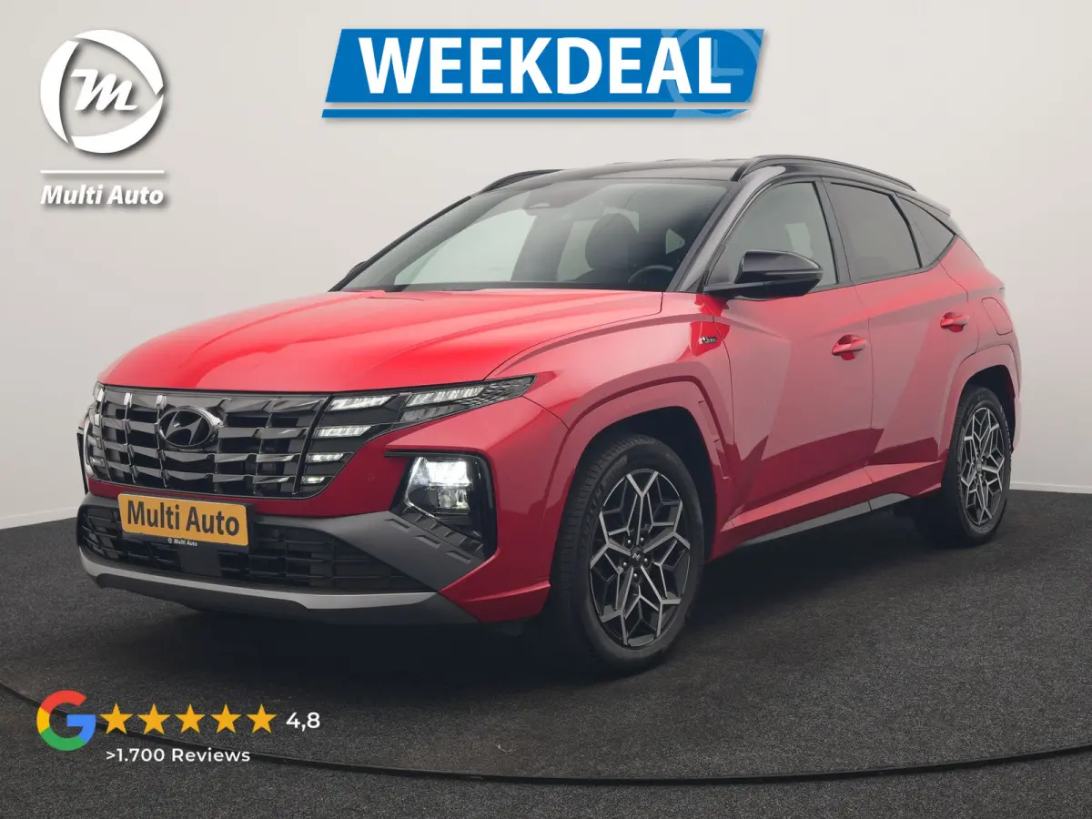 1.6 T-GDI N Line 4WD PHEV 265pk Dealer O.H. | Adaptive Cruise | Camera | Alcantara Sportstoelen & Stuur Verwarmd | Krell Audio | Apple Carplay | Keyless | Blis | 19"L.M | Navigatie | DAB | P