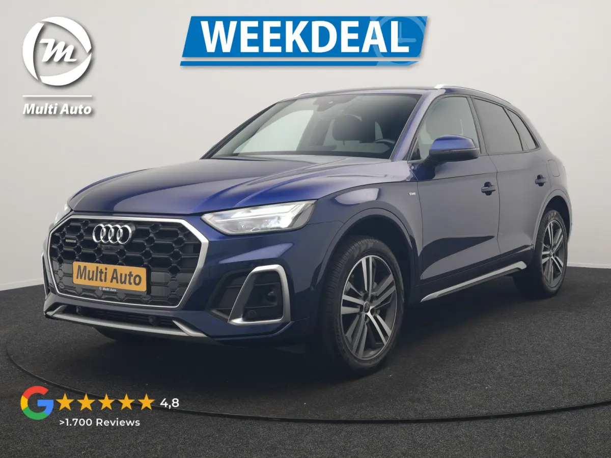 55 TFSI e NIEUW MODEL 2x S Line PHEV 367pk Dealer O.H. | 360 Camera | Sportstoelen Verwarmd | Sfeerverlichting | 20"L.M | Virtual Cockpit | Cruise Control | Navigatie | DAB | Plug In Hybrid 
