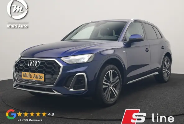 55 TFSI e NIEUW MODEL 2x S Line PHEV 367pk Dealer O.H. | 360 Camera | Sportstoelen Verwarmd | Sfeerverlichting | 20"L.M | Virtual Cockpit  | Navigatie | DAB | Plug In Hybrid |