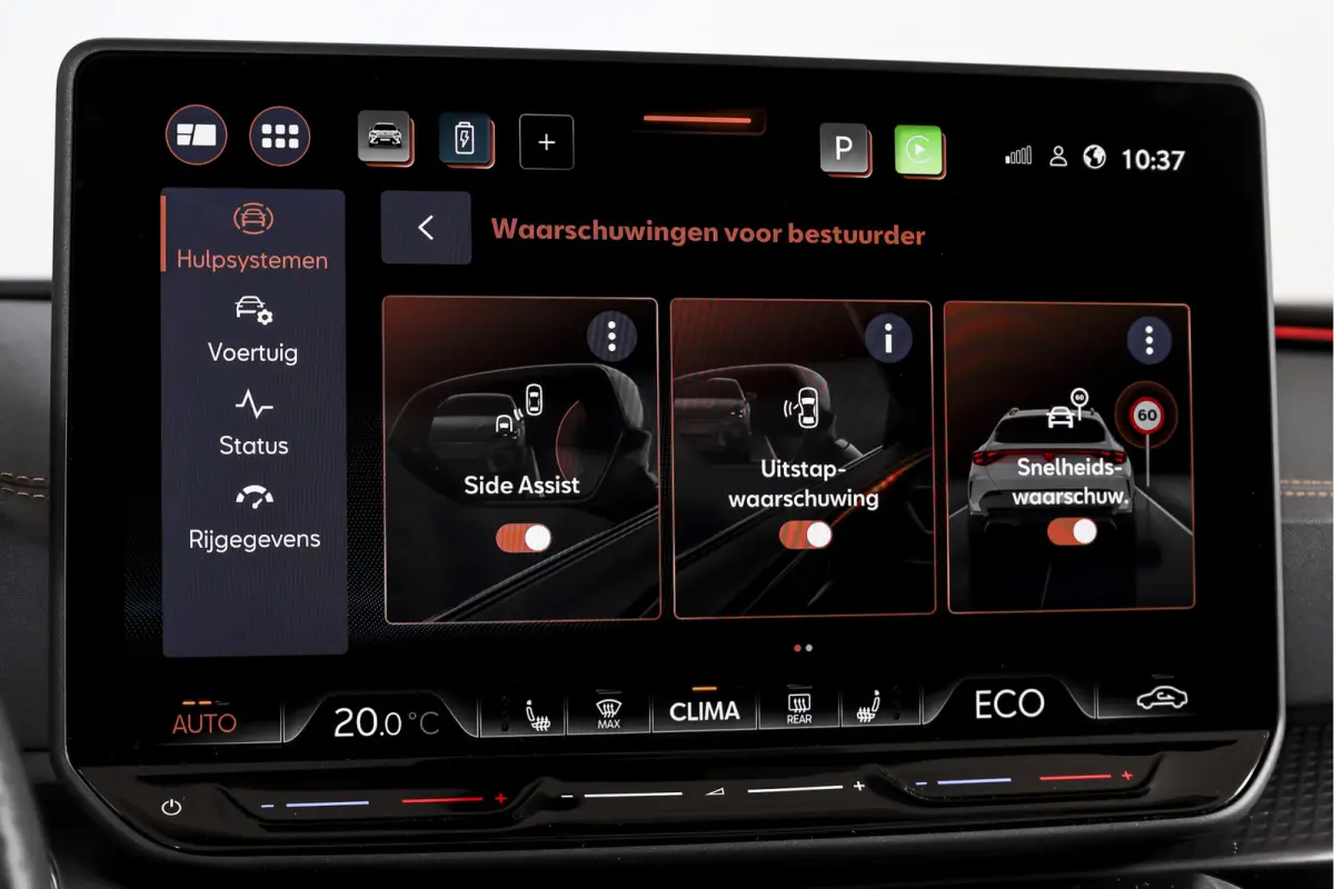 1.5 TSI e-Hybrid 272 PK VZ Extreme | Bronze Matt | S/K-Panodak | Sennheiser | Elek. stoelen | Matrix LED | Adapt. Cruise | Stoel-+stuurverw. | Camera | NAV+App. Connect | Elek. Klep | LM 19"