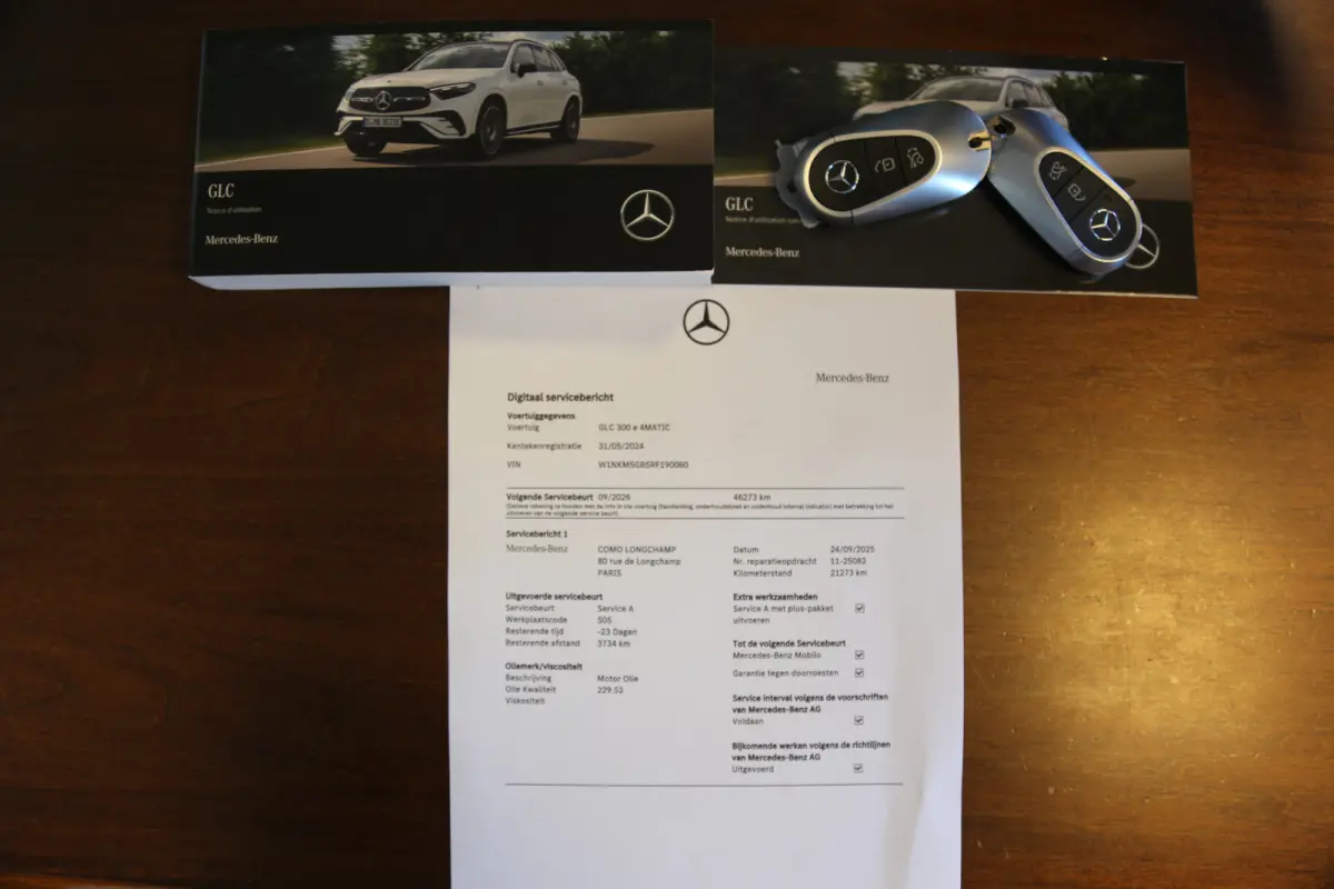 4MATIC Plug in hybride*Perfect MB Onderh.*Luchtvering/Pano/Massage/Stoelkoeling/Snellader/Stoelverw./ACC met stuurhulp/Vol Leder/360Camera/Keyless Entry+Go/Memorie/Sfeer/Dodehoek/Elek. Achte