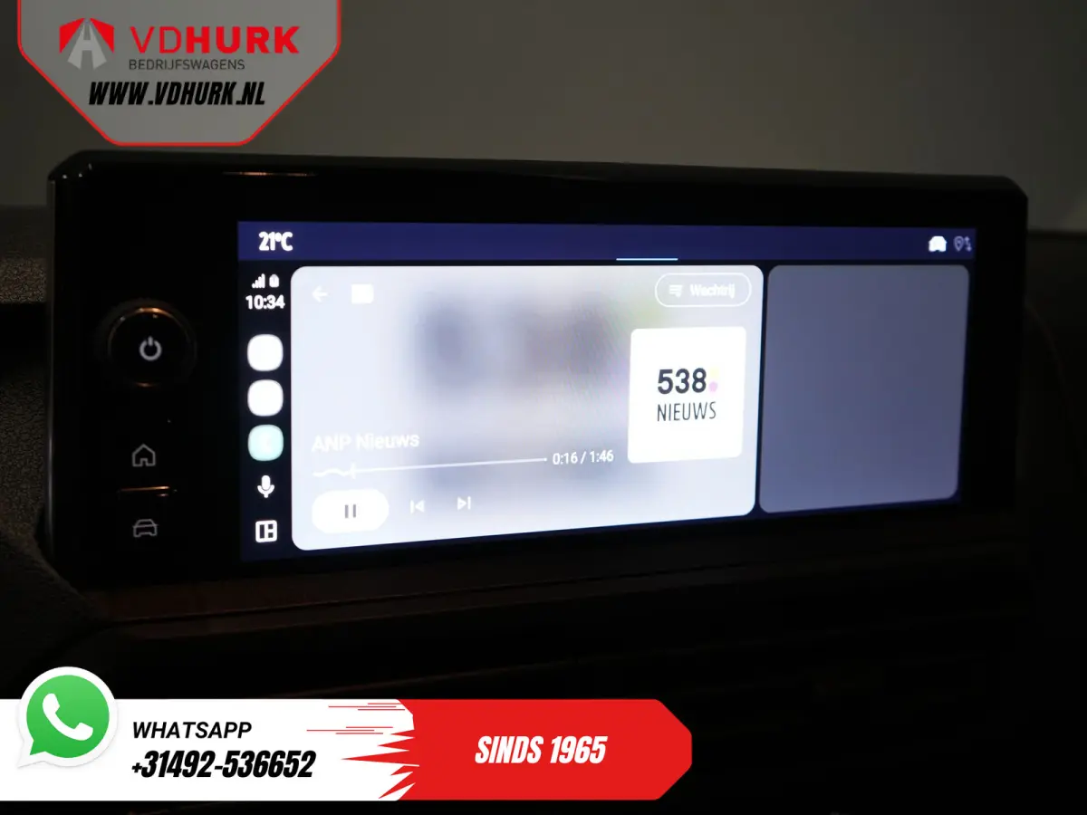 e-ProAce 230 km WLTP Adapt.Cruise/ Standkachel/ Stuurverw./ Carplay/ Airco/ Camera/ PDC
