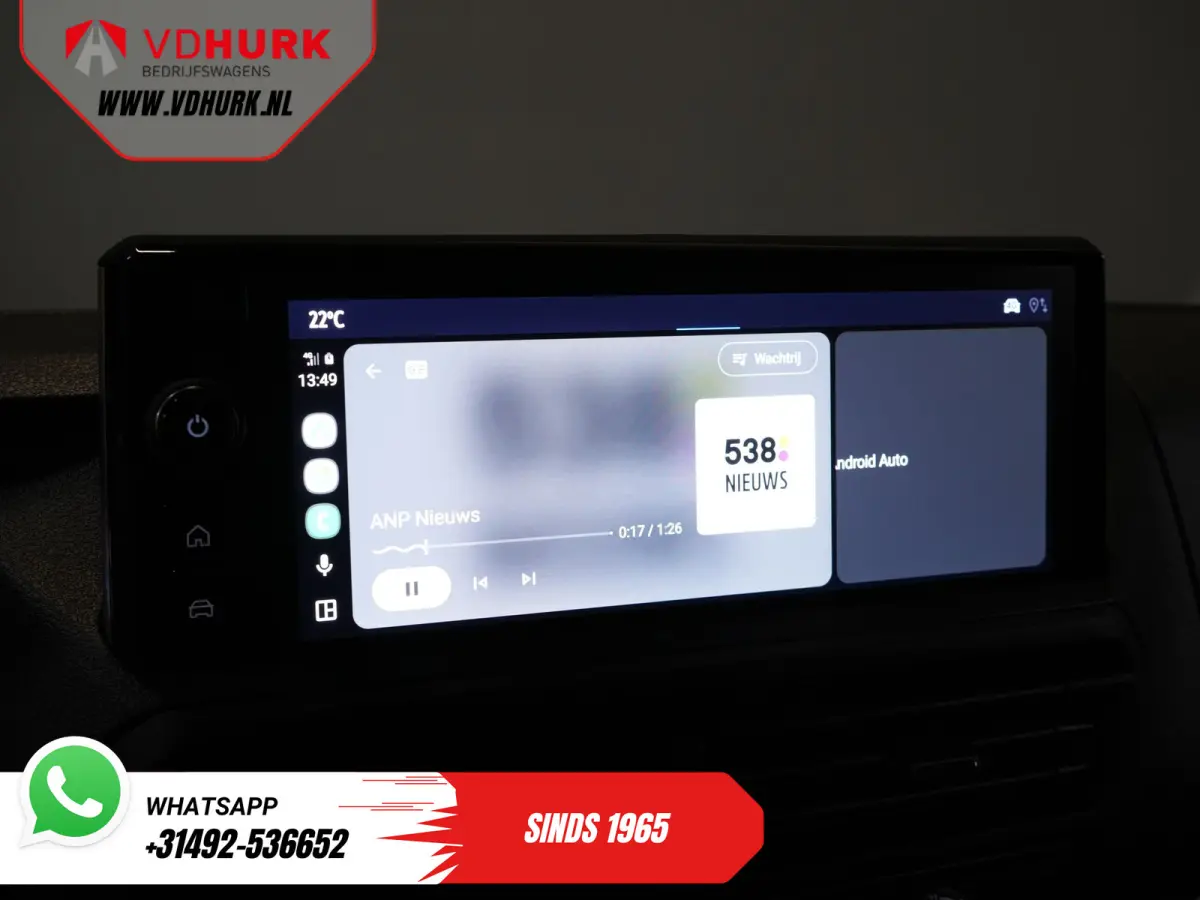 e-ProAce 230 km WLTP Adapt.Cruise/ Standkachel/ Stuurverw./ Carplay/ Airco/ Camera/ PDC
