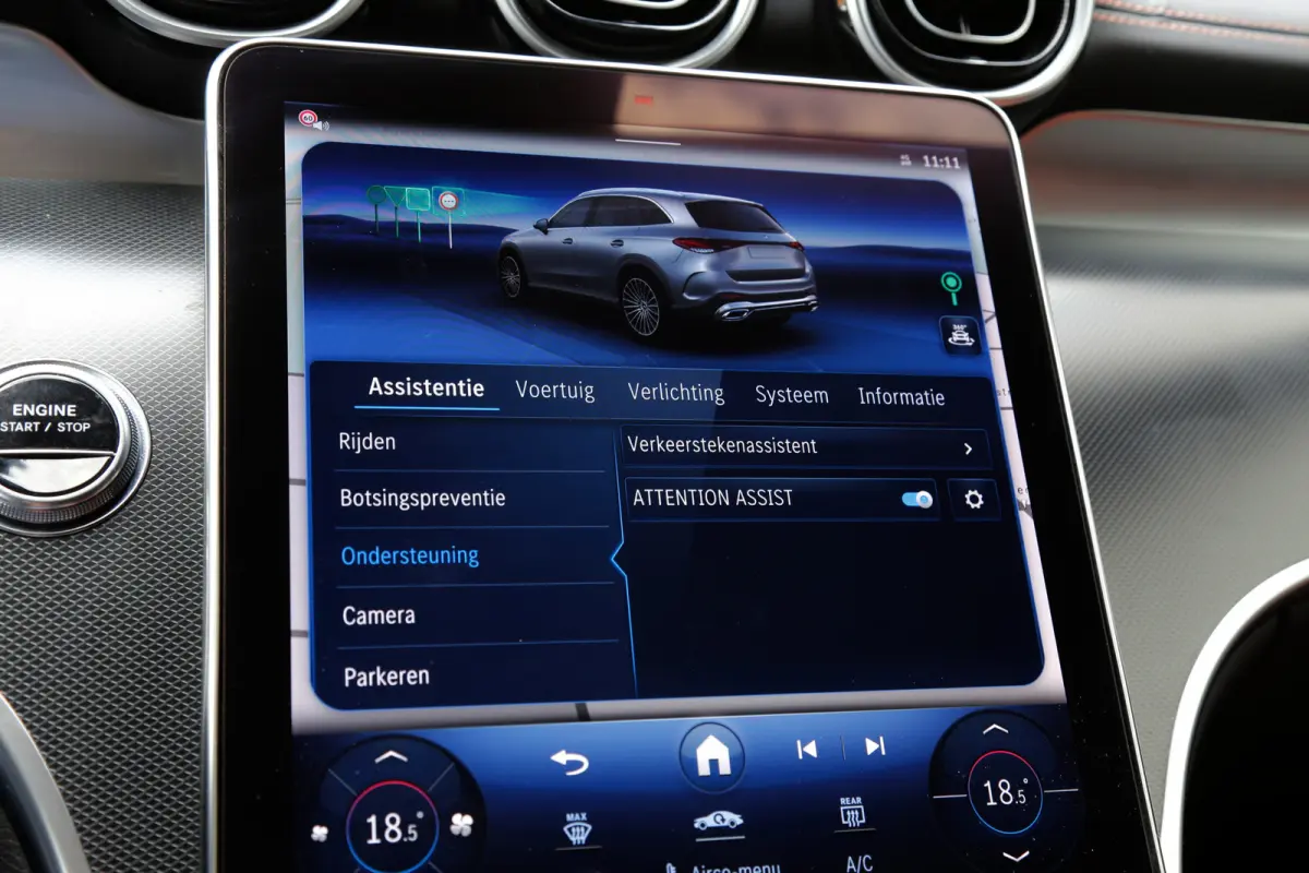 Plug in hybride 4MATIC AMG Line*Perfect MB Onderh.*Luchtvering/Elek. Trekhaak/360/ACC/Burmester/Treeplanken/Bi-Color Leder/HUDLED/DAB/Sfeer/Dodehoek/Apple Carplay-Android/Parkeersens.V+A/19 