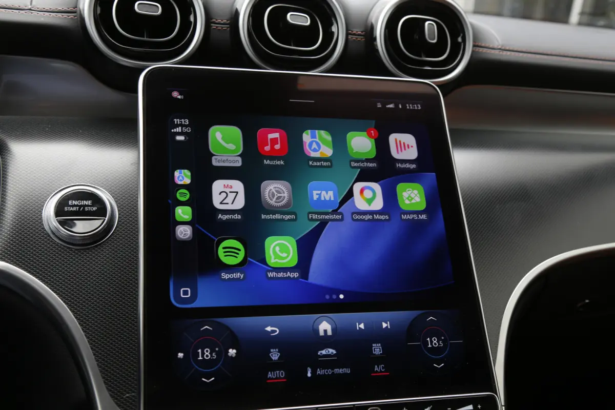 Plug in hybride 4MATIC AMG Line*Perfect MB Onderh.*Luchtvering/Elek. Trekhaak/360/ACC/Burmester/Treeplanken/Bi-Color Leder/HUDLED/DAB/Sfeer/Dodehoek/Apple Carplay-Android/Parkeersens.V+A/19 