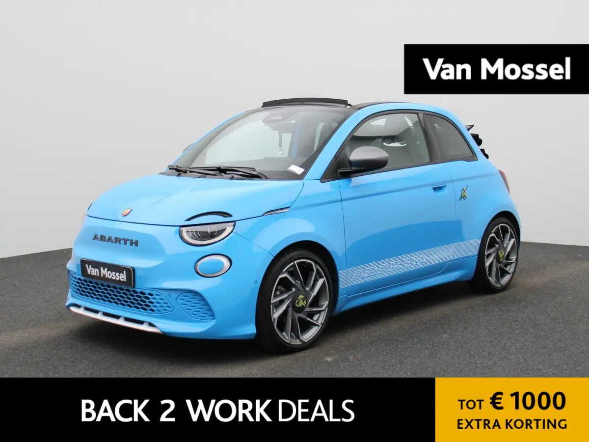 Abarth Scorpionissima 42 kWh | Cabrio | Apple Carplay / Android Auto | JBL | Half-Alcantara | Sportstuur | Kuipstoelen | Stoelverwarming | Camera | Dodehoek | Climate Control | Cruise Contro