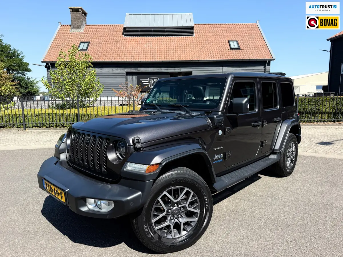 Jeep Wrangler 380 Unlimited/Sahara 2.0 PHEV Softtop AWD 4x4 Leer Navi Led-Xenon