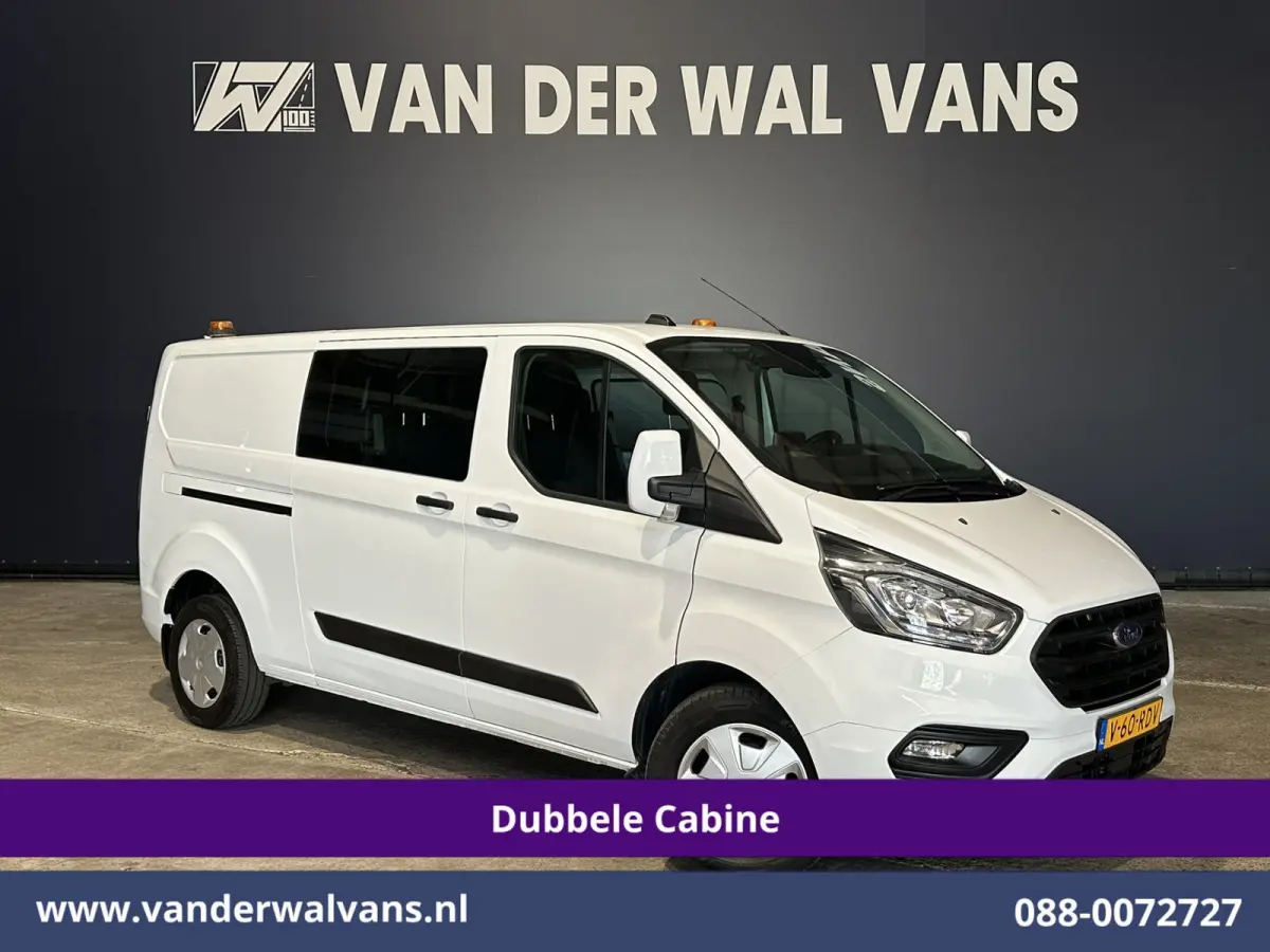 2.0 TDCI 130pk L2H1 Dubbele Cabine Euro6 Airco | 5-Zits | Camera | LED | Cruisecontrol, Trekhaak, Stoelverwarming, Verwarmde voorruit, Parkeersensoren, tachograaf