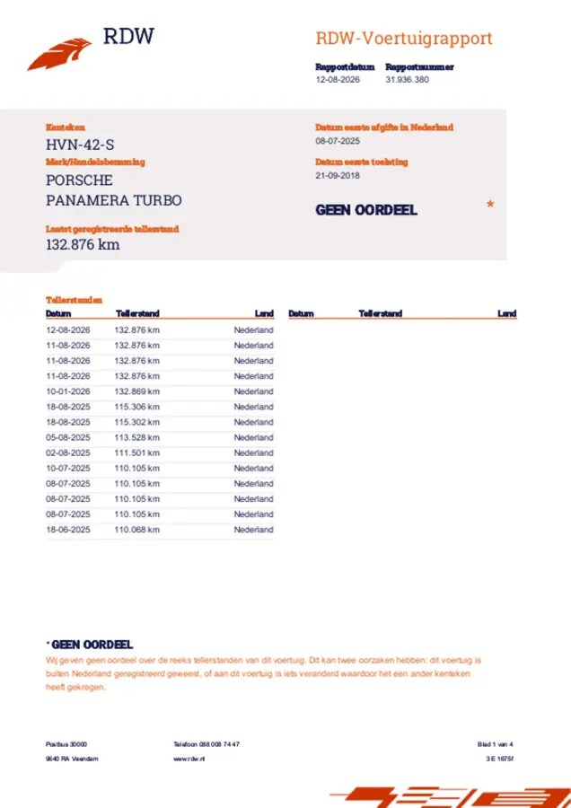 4.0 Turbo S E-Hybrid / pano / leer / keramisch/ Bose / softclose / sportchrono