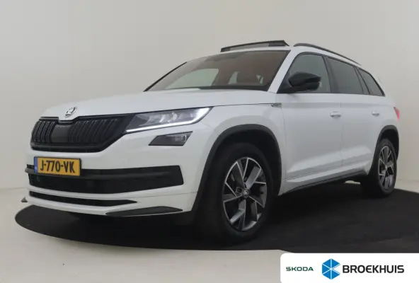 1.5 TSI Sportline Business 7p. l Elektr. Trekhaak l Pano Dak l Elekt. Stoel incl Memory l Elektr. Klep l 19" l Adaptive Cr Control