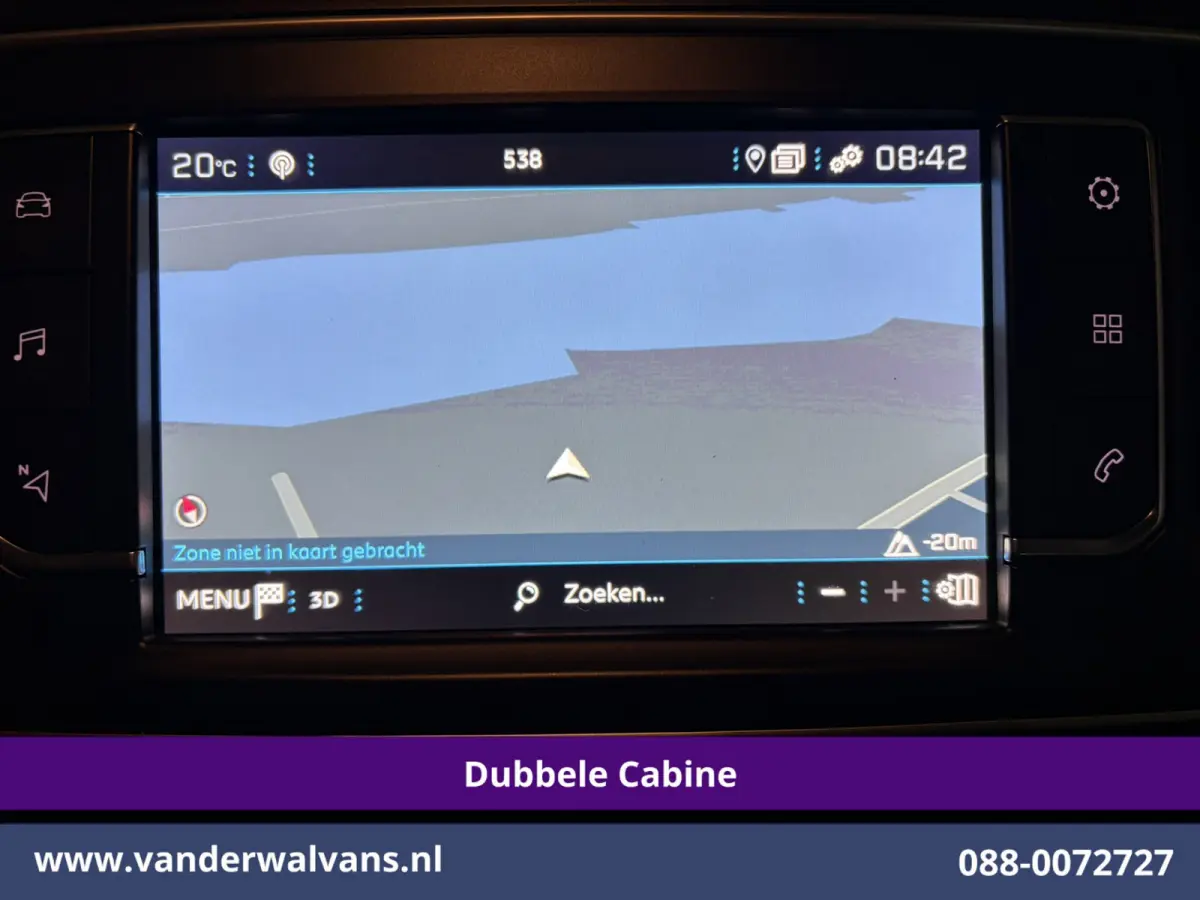 2.0 BlueHDI 177pk Automaat L3H1 Dubbele Cabine Sport Euro6 Airco | 5-Zits | Camera | Navigatie | Apple Carplay | Xenon | 2x Zijdeur Cruisecontrol, Android Auto, LM Velgen, Dakrails, Sidebars