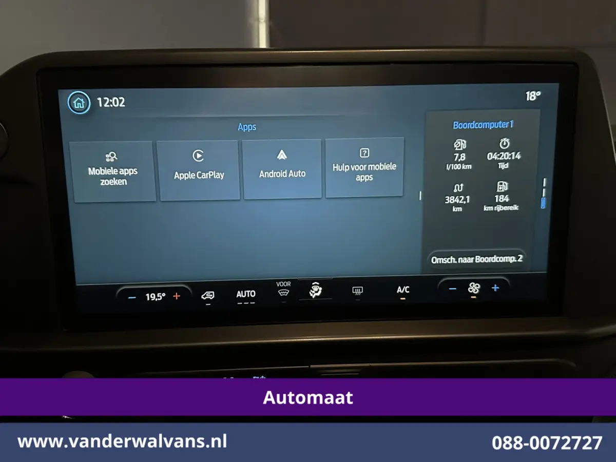 2.0 TDCI 136pk Automaat L1H1 Euro6 Airco | Camera | Apple Carplay | LED | Cruisecontrol 2740kg Trekhaak, Android Auto, Verwarmde voorruit, Parkeersensoren, Bijrijdersbank