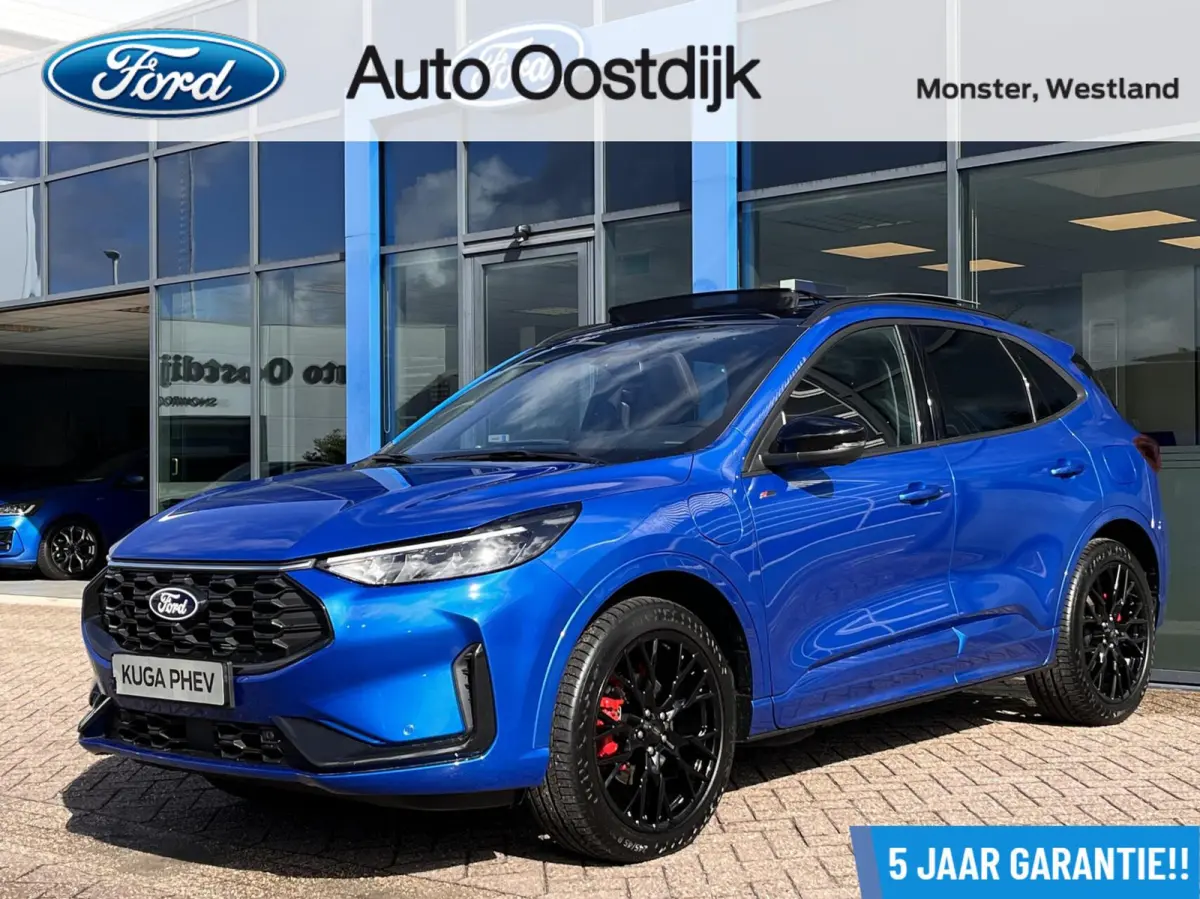 2.5 PHEV ST-Line X 243PK Black Pack €9.500,- Voorraadvoordeel! Elek. Trekhaak Panodak AGR Stoelen Adaptieve Cruise 2100KG Trekgewicht Winterpack Camera Blind-Spot Navi Climate B&O *Complee