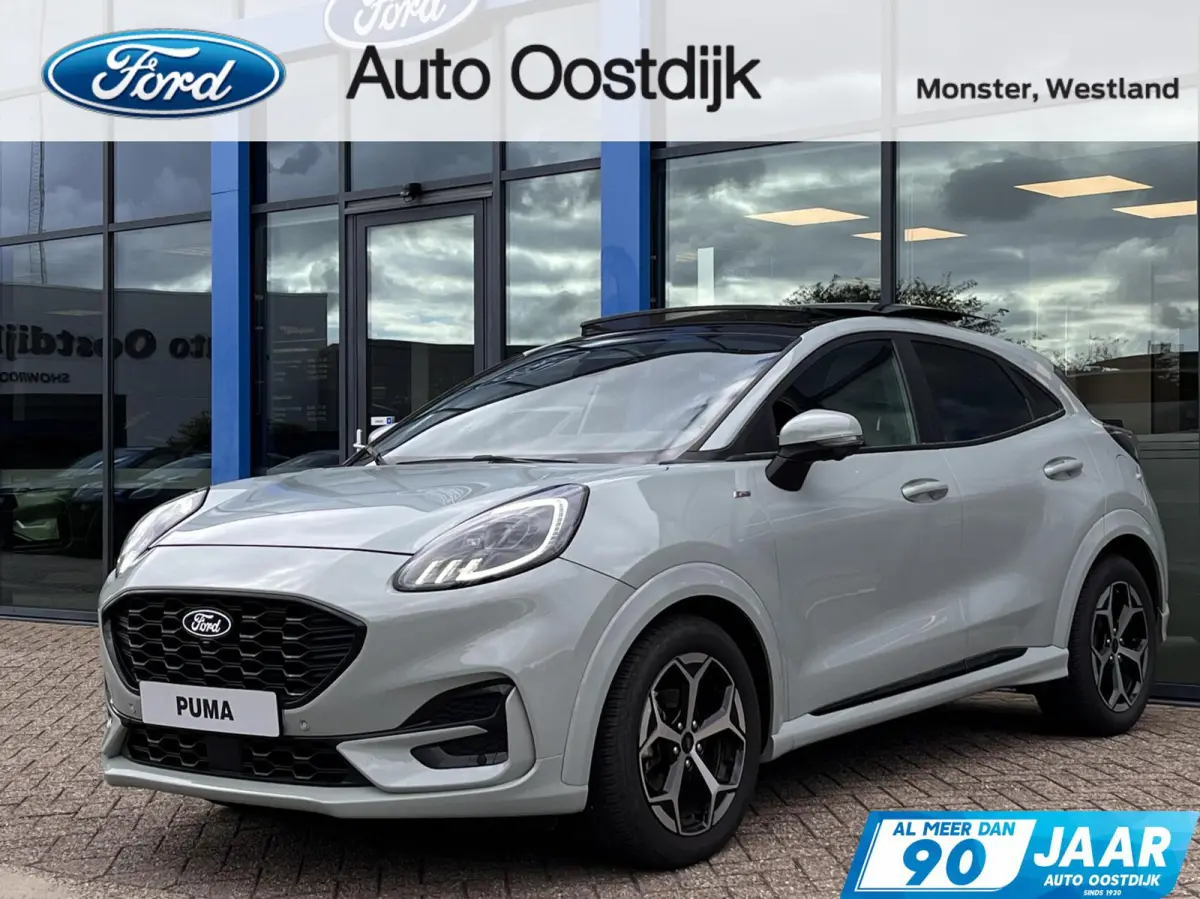1.0 EcoBoost ST-Line 125PK Automaat Afn. Trekhaak Panodak Winterpack Adaptieve Cruise 360-Camera Blind-Spot Elek. Achterklep Keyless Privacy Glass *RIJK UITGERUST*