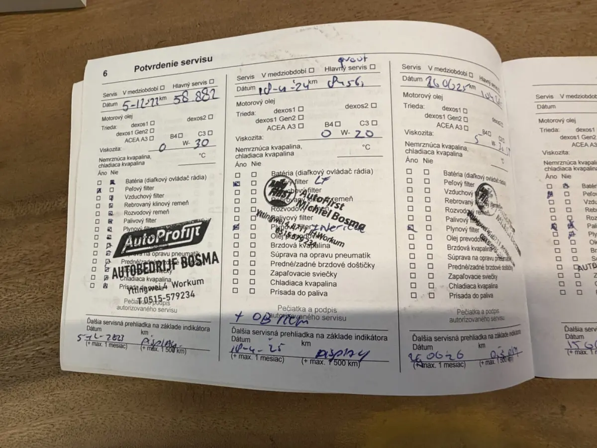 1.2 Selection / Cruise / Stoelverw. / Stuurverw. / Onderhoud kompleet .