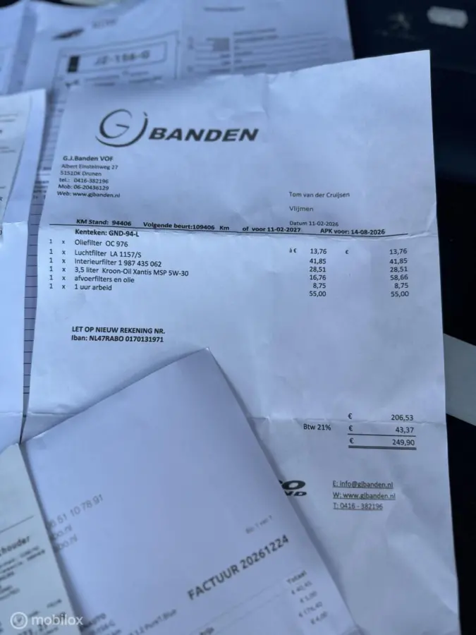 1.2 PureTech Blue Lease Executive,(DB)vervangen