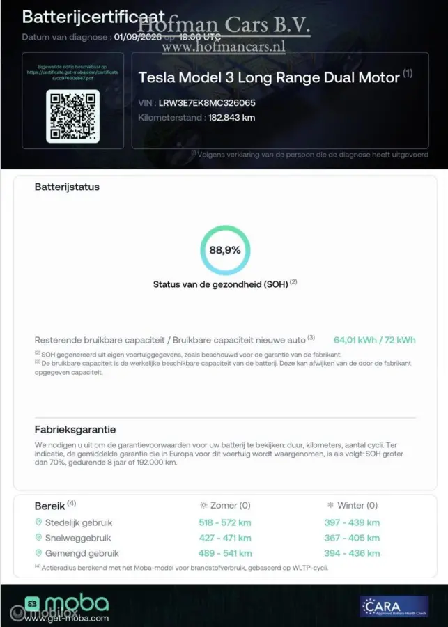 Long Range AWD 75 kWh | Warmtepomp | 88,9% SOH | Rood Mica