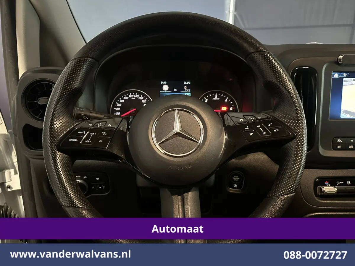 116 CDI 164pk 9G-Tronic Automaat 2025 Model L3H1 Euro6 Airco | XL MBUX | Camera | Navigatie | Adaptieve Cruisecontrol Stoelverwarming, Bijrijdersbank