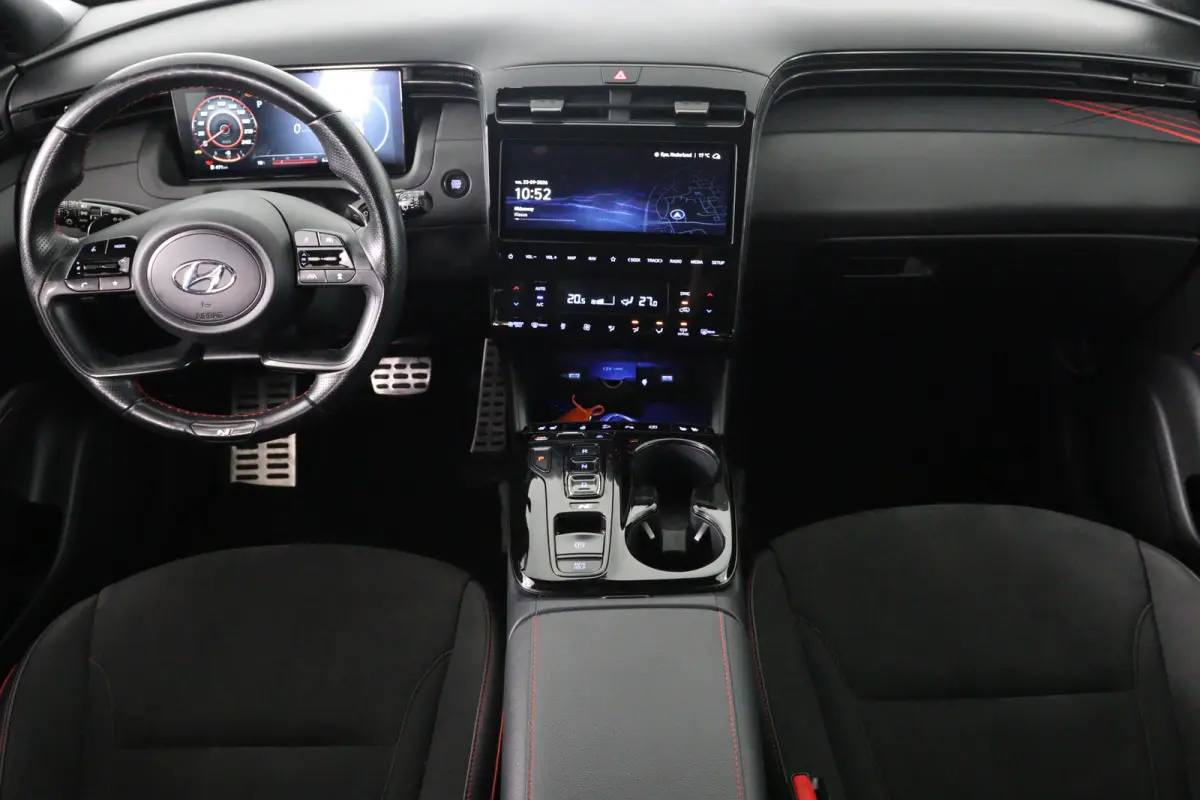 1.6 T-GDI PHEV N Line 4WD | Adaptive Cruise | SOH 100% | Stoelventilatie | Stoelverwarming | 360 Camera | Lederen bekleding | Elektrische Stoelen | Keyless | Elektr Achterklep