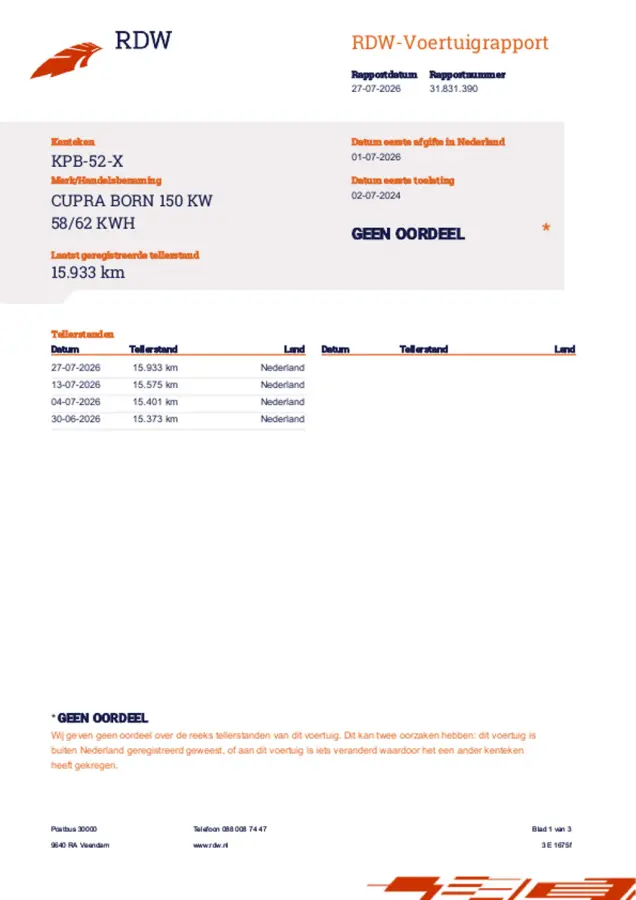 Impulse 62 kWh SOH 97.4 %