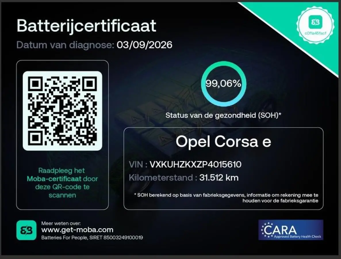 Corsa-e Auto e-Elegance | 31.000km | 99% SOH | 3 Fase | Navigatie |