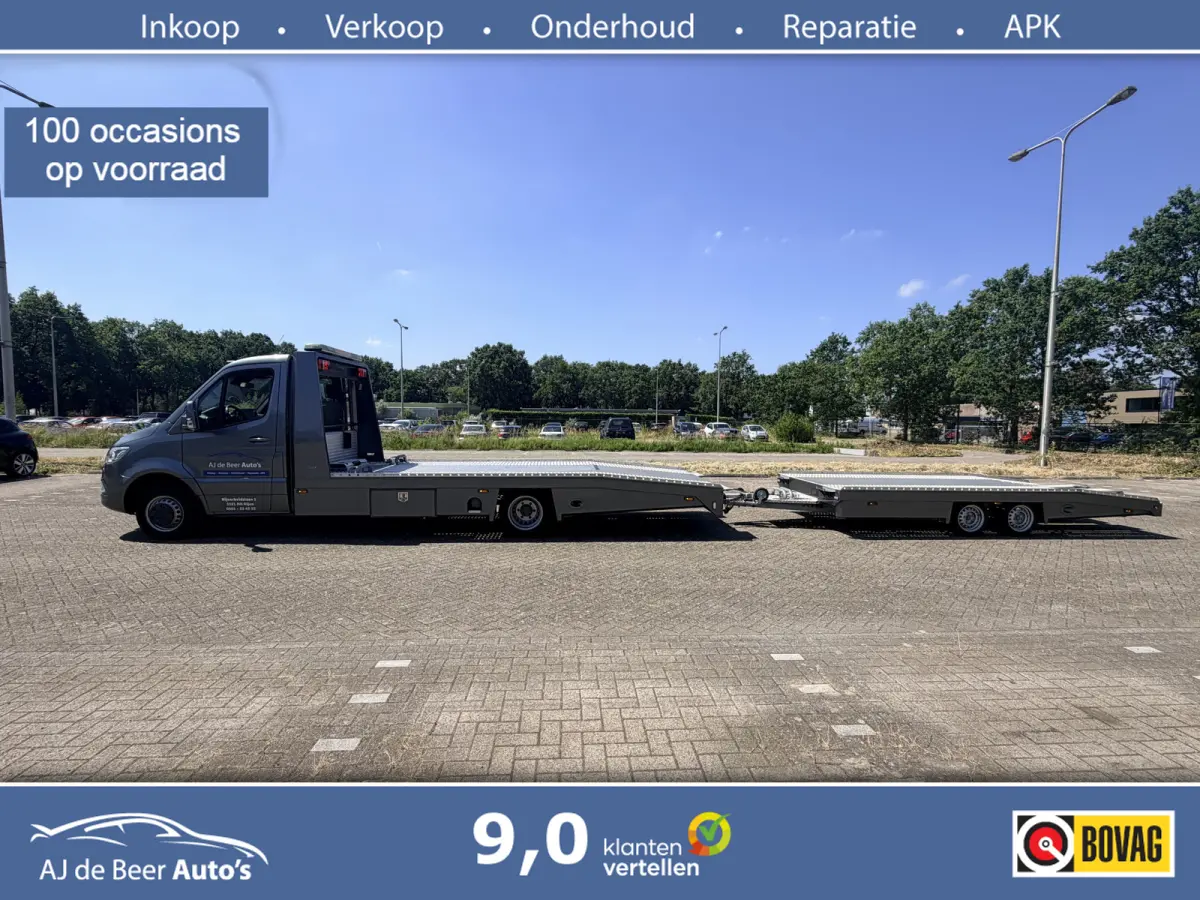519 3.0 CDI L3 EURO VI-D Tijhof Aluliner oprijwagen full optie met aanhanger