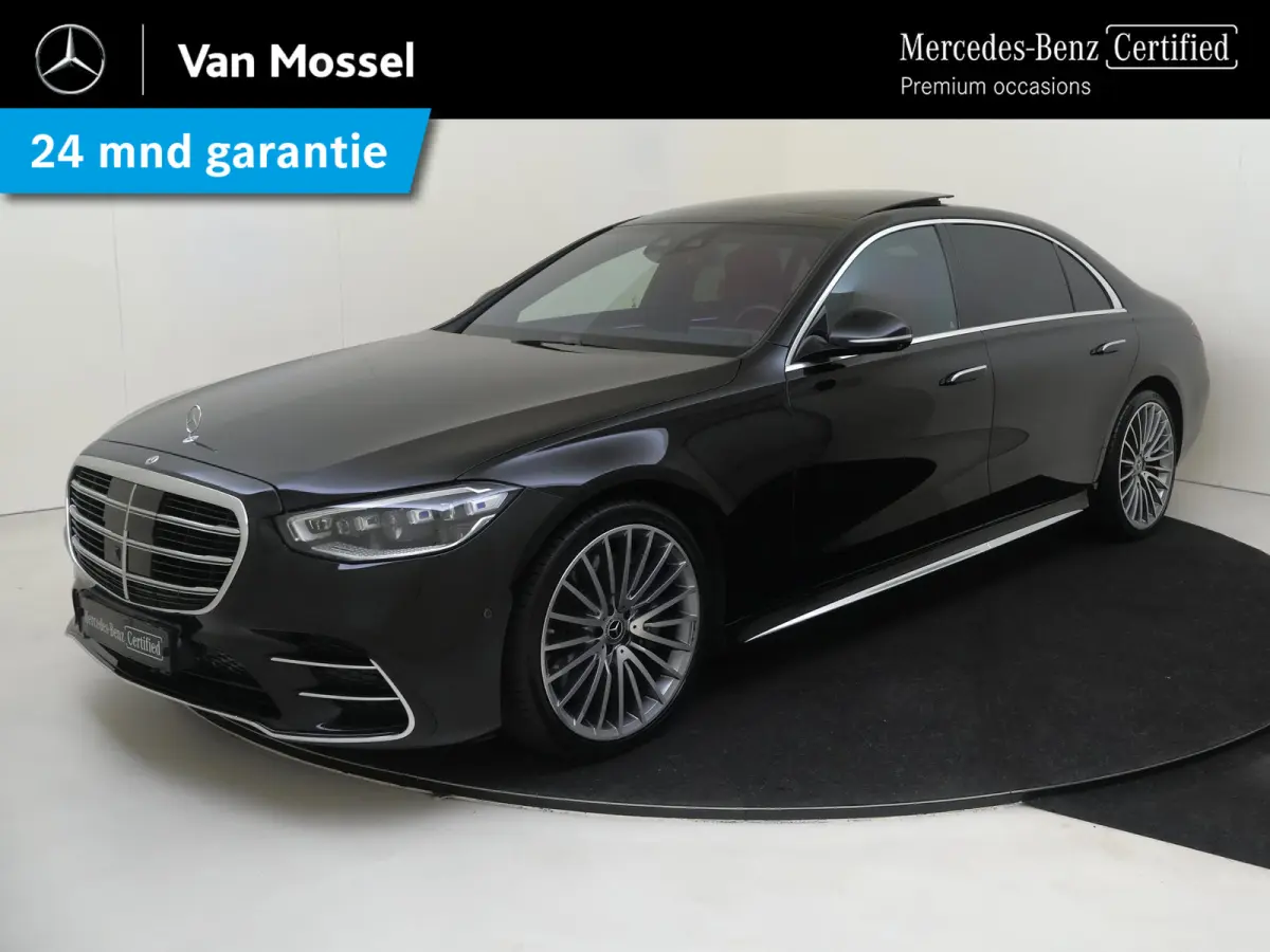 500 4MATIC Lang AMG Line / Premium Plus/ 21 inch/ Achterasbesturing/ Burmester 3D/ Rear Executive Pakket/ Koelkast