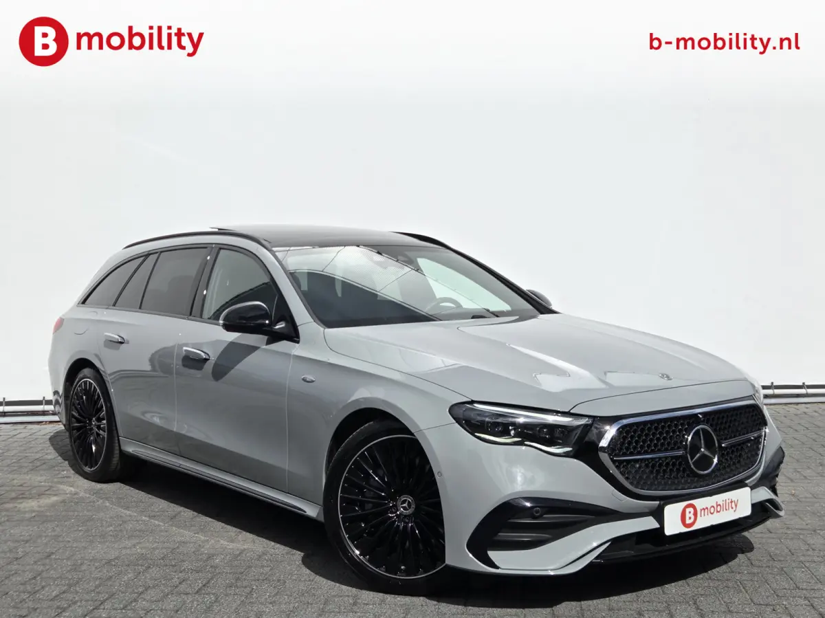 300 e AMG Line Alpinegrijs Trekhaak 2100kg Panoramadak | 360 Camera | Burmester | Distronic Plus | Sportstoelen