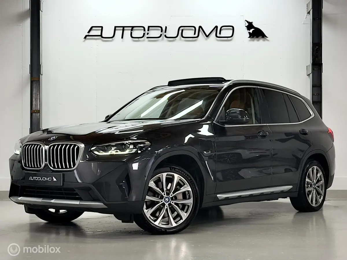xDrive30e High Executive | Pano | Trekhaak | Stuur- & stoelverwarming | Dodehoek | Camera | 19" | Drive Assist | Elec. Achterklep | 293PK