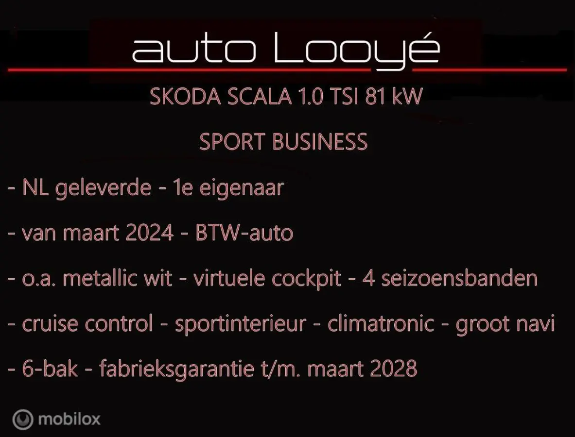 1.0 TSI Sport Business - virtual - gar t/m 03-2028