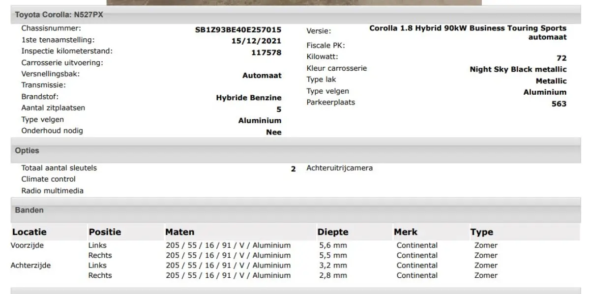 1.8 Hybrid Business / Pdc+Camera / Radio multimedia / Airco-ecc. / Apk 09-2027