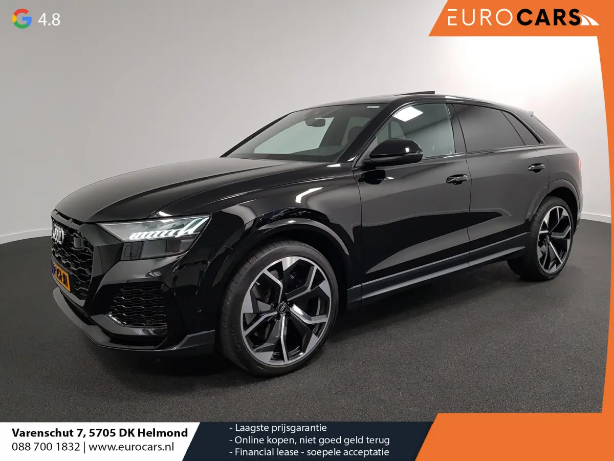 4.0 TFSI RS Q8 Quattro 600pk! Panorama dak Navigatie Electrische achterklep Led Camera Climate Control Parkeer sensoren voor en achter Lichtmetalen Velgen